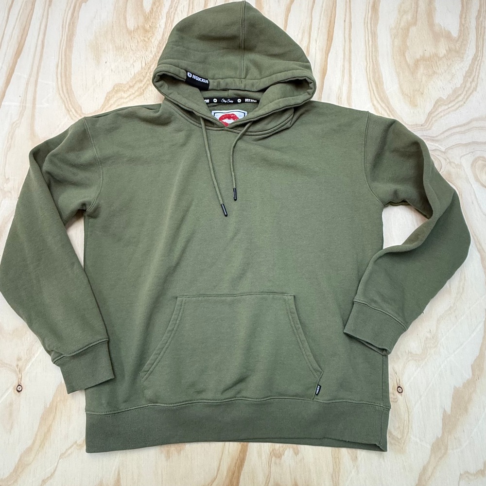 VIXXON Ground Up‎ Customs Olive Green Pullover Hoodie Fleece Sweatshirt XL